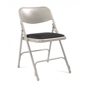 Budget Metal Folding Chair Padded Seat Alpha Furniture