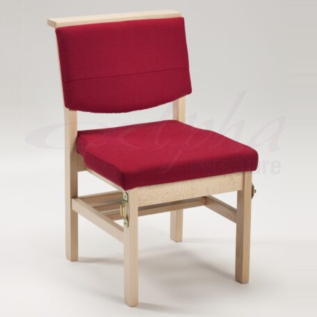 Stacking Wooden Chapel and Church Upholstered Bench Chair | All By Material | A1BS