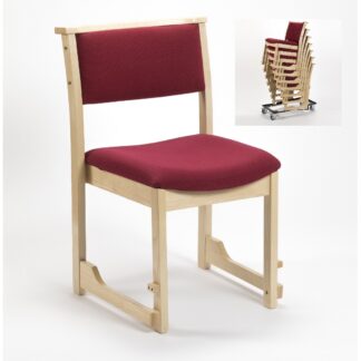 High Stacking Traditional Chapel and Church Upholstered Chair | All By Material | A1H