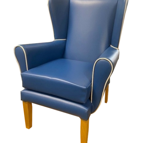 PRESTON High Back Wing Chair in Delft (Quick Delivery) | All By Function | GLP