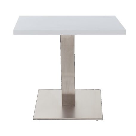 NEVADA Brushed Steel Square Pedestal Base Coffee Table with Square or Round MFC Top | All Crematoria Extras | CT3S-C