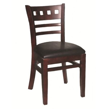 Cafe/Dining Solid Wood Chair With Vinyl Seat Pad | All Crematoria Extras | EDE2