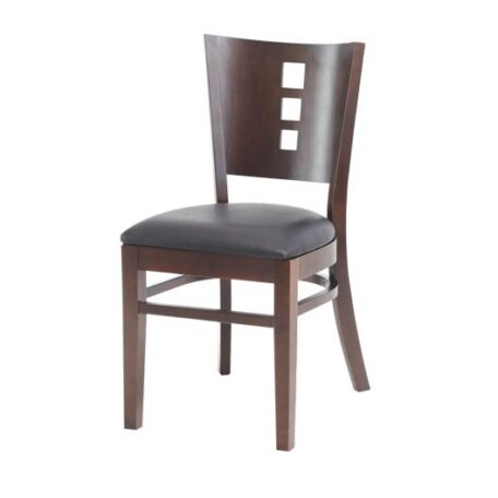 Cafe/Dining Solid Wood Chair With Vinyl Seat Pad | Dining Chairs | CR5