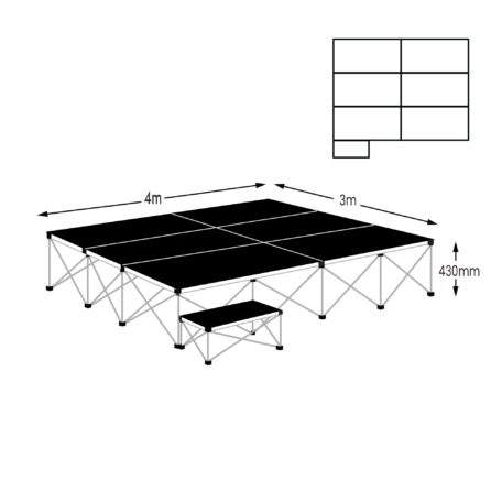 Gopak UltraLight Staging Choir Package 2 | Gopak Ultralight Staging Packages | GOPUSB