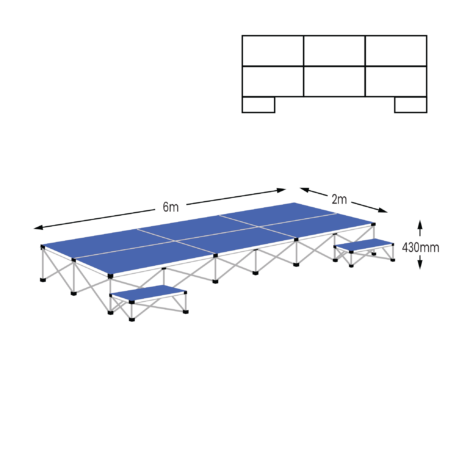 Gopak Ultralight Rectangular Staging Package - 12sqm | Gopak Ultralight Staging Packages | USPACK12