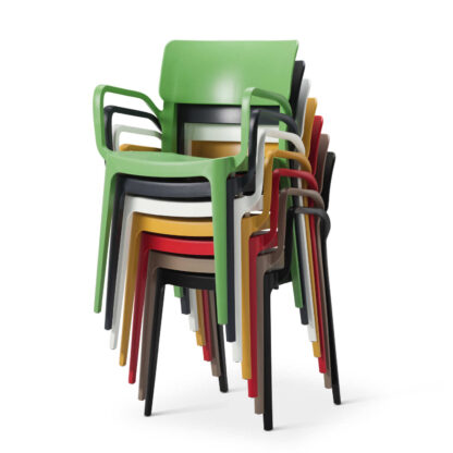 VIVO One-Piece Poly Side Chair | Café & Outdoor Chairs | VIVO-A